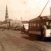 Понтонный мост в Риге, 1930-ые годы